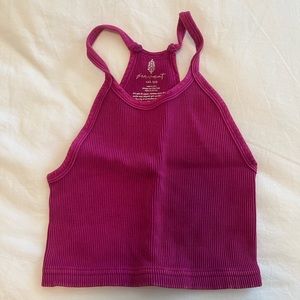 Hot pink free people tank top